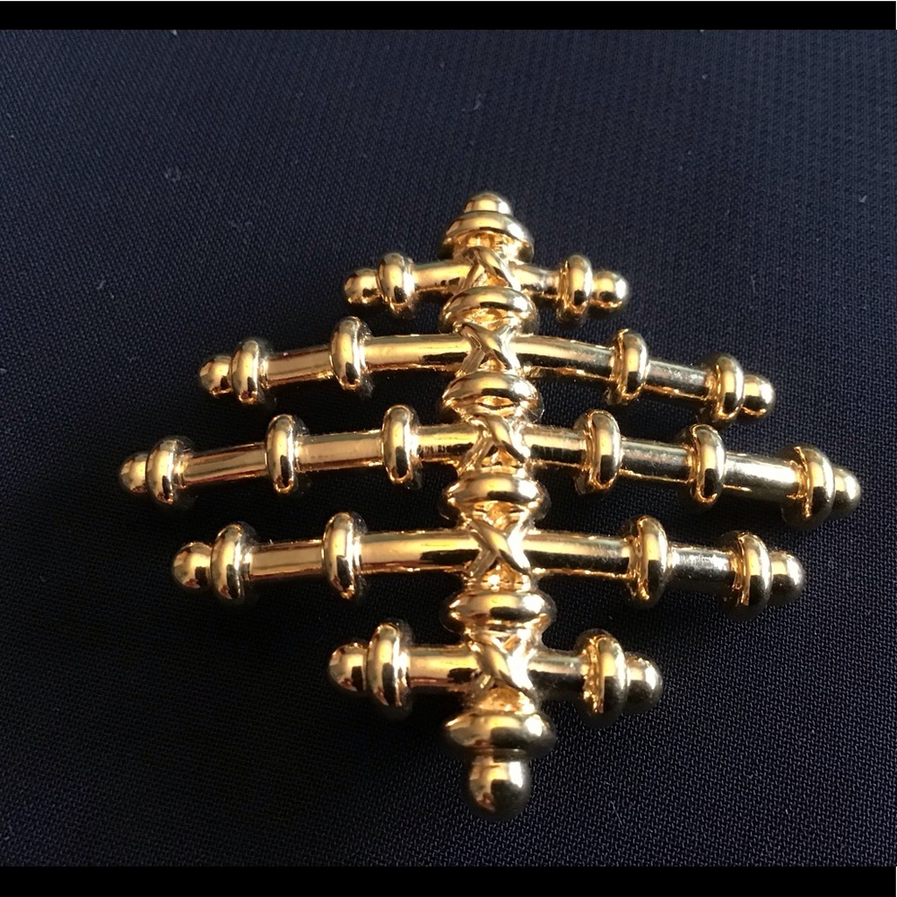 VINTAGE MONET BARBED WIRE BROOCH- Goth - Rare